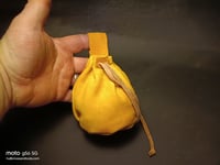 Image 11 of Drawstring Pouch Yellow Suede 