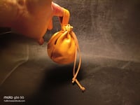 Image 14 of Drawstring Pouch Yellow Suede 