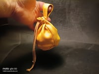 Image 15 of Drawstring Pouch Yellow Suede 