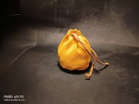 Image 16 of Drawstring Pouch Yellow Suede 