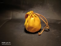 Image 17 of Drawstring Pouch Yellow Suede 