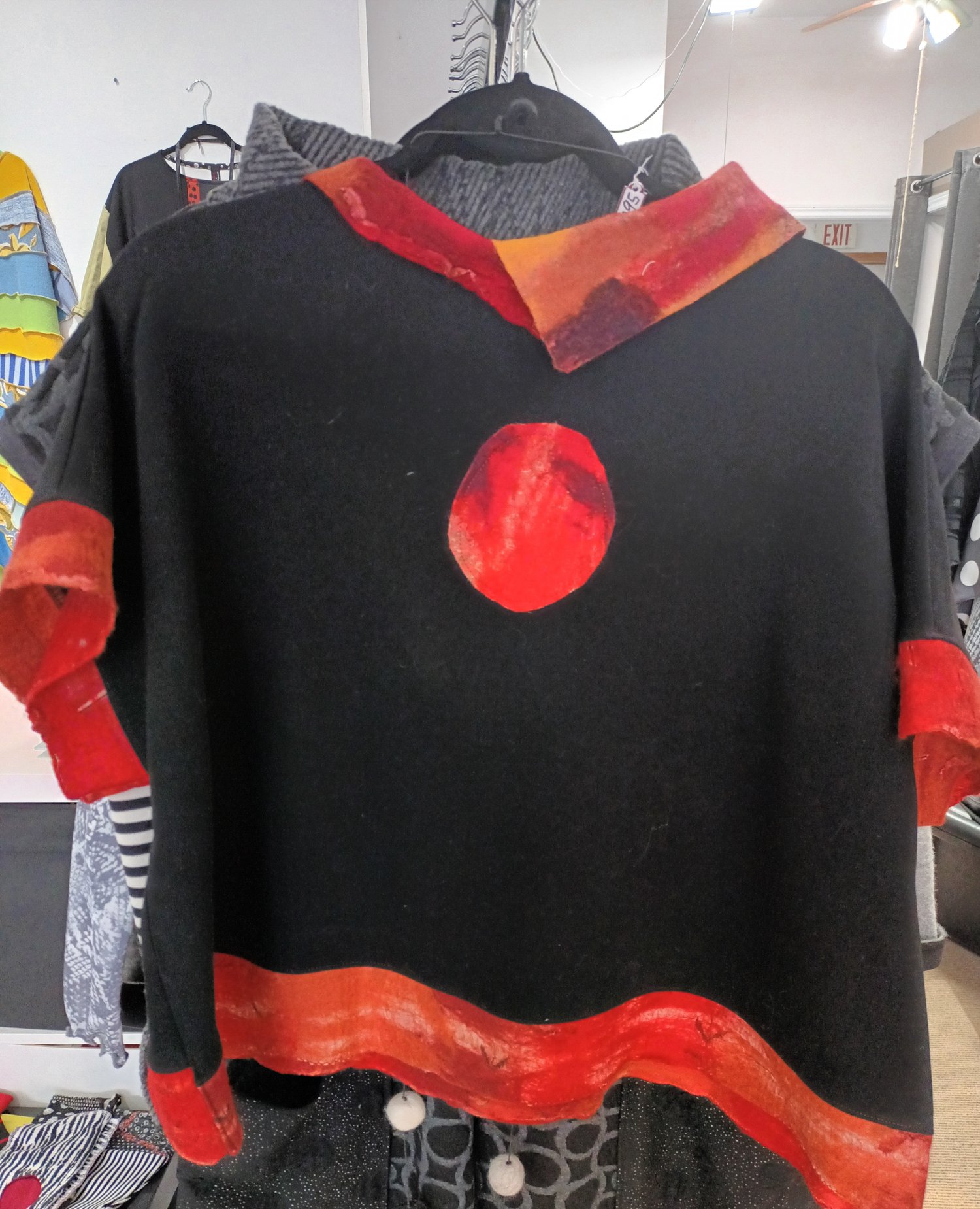 Image of black and red sweater