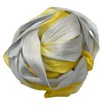 Image 2 of Ready To Ship!  10YD SUN GLARE  HAND DYED SARI SILK RIBBON BY COLOR BURST SILK