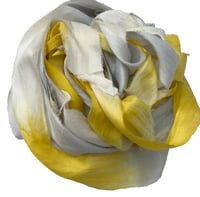 Image 5 of Ready To Ship!  10YD SUN GLARE  HAND DYED SARI SILK RIBBON BY COLOR BURST SILK