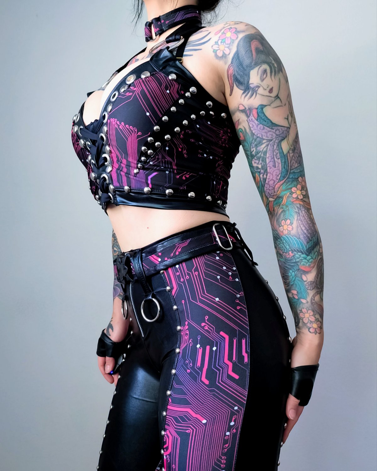 Cyb3r P1nk Bustier w/ Choker