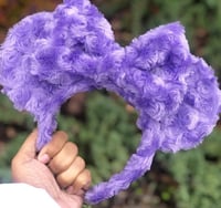 Purple Spring Fluffy Mouse Ears