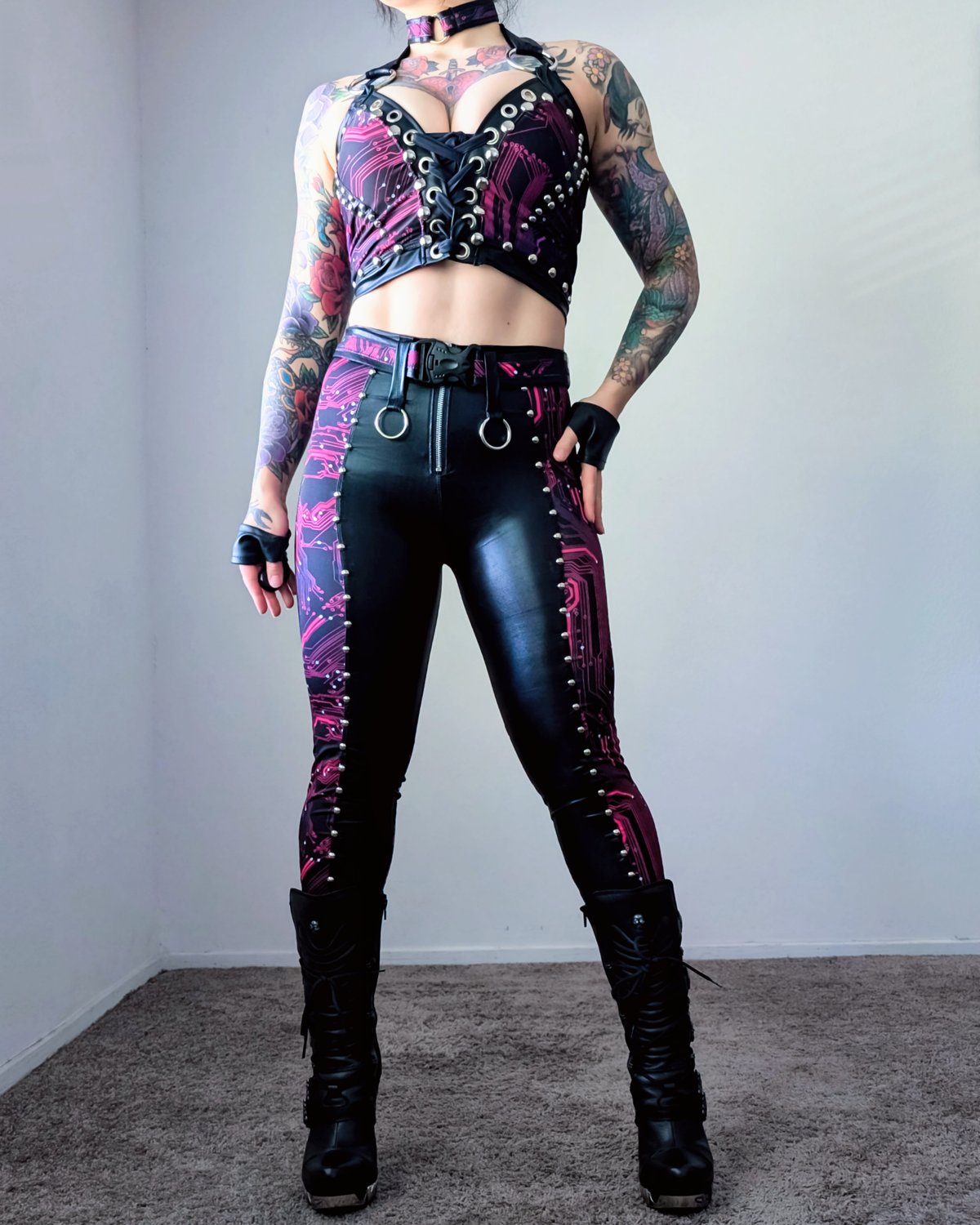 Cyb3r P1nk Leggings V. 1 w/ Belt
