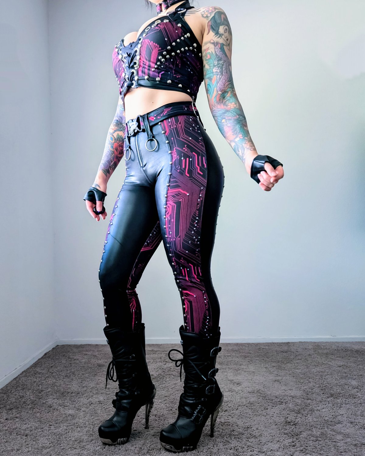Cyb3r P1nk Leggings V. 1 w/ Belt