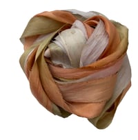 Image 1 of Ready To Ship!  10YD CEDAR WOOD  HAND DYED SARI SILK RIBBON BY COLOR BURST SILK