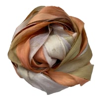 Image 4 of Ready To Ship!  10YD CEDAR WOOD  HAND DYED SARI SILK RIBBON BY COLOR BURST SILK