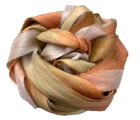 Image 5 of Ready To Ship!  10YD CEDAR WOOD  HAND DYED SARI SILK RIBBON BY COLOR BURST SILK
