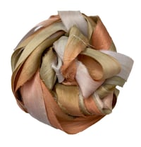 Image 6 of Ready To Ship!  10YD CEDAR WOOD  HAND DYED SARI SILK RIBBON BY COLOR BURST SILK