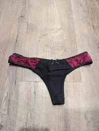 Black with lace thong 