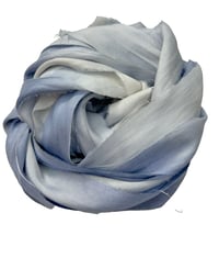 Image 2 of Ready To Ship!  10YD WEDGEWOOD OMBRE  HAND DYED SARI SILK RIBBON BY COLOR BURST SILK