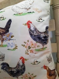 Image 2 of Rooster/Ticking/white ruffle 