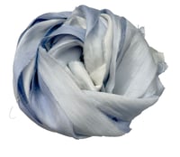 Image 4 of Ready To Ship!  10YD WEDGEWOOD OMBRE  HAND DYED SARI SILK RIBBON BY COLOR BURST SILK