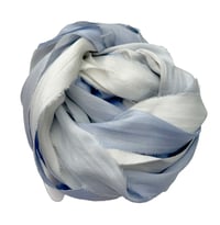 Image 3 of Ready To Ship!  10YD WEDGEWOOD OMBRE  HAND DYED SARI SILK RIBBON BY COLOR BURST SILK
