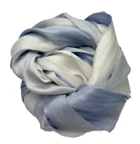 Image 6 of Ready To Ship!  10YD WEDGEWOOD OMBRE  HAND DYED SARI SILK RIBBON BY COLOR BURST SILK