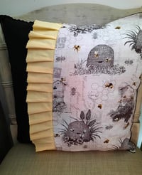 Image 1 of Beehive/Ticking/Yellow Ruffle