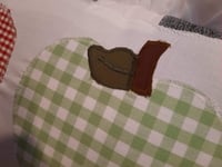 Image 3 of Colorful Applique Apples/Buffalo Check/white ruffle 