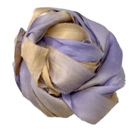 Image 3 of Ready To Ship!  10YD GOLD DIGGER HAND DYED SARI SILK RIBBON BY COLOR BURST SILK