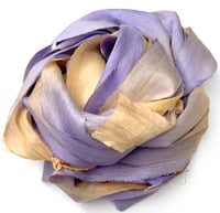 Image 4 of Ready To Ship!  10YD GOLD DIGGER HAND DYED SARI SILK RIBBON BY COLOR BURST SILK