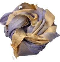 Image 5 of Ready To Ship!  10YD GOLD DIGGER HAND DYED SARI SILK RIBBON BY COLOR BURST SILK