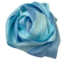 Image 5 of Ready To Ship!  10YD SEA BREEZE HAND DYED SARI SILK RIBBON BY COLOR BURST SILK