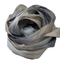 Image 2 of Ready To Ship!  10YD GALAXY HAND DYED SARI SILK RIBBON BY COLOR BURST SILK