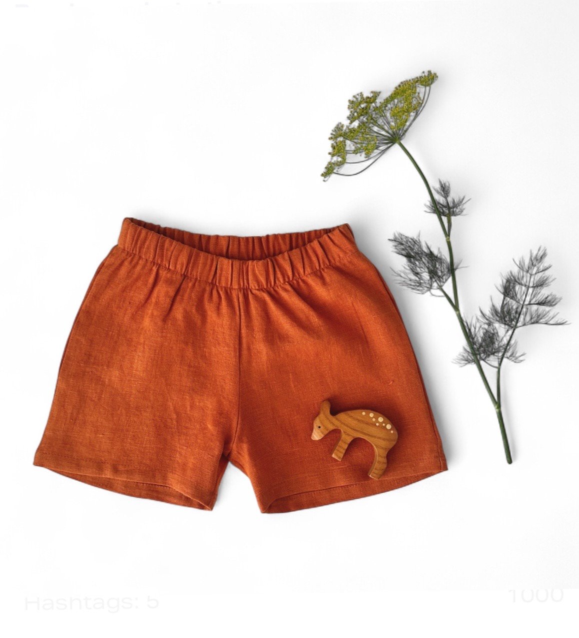 Image of Linen shorts terracotta 