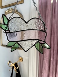 Vintage floral/pink custom text sweetheart 