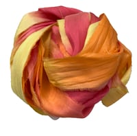 Image 2 of Ready To Ship! 10YD SUN-KISSED HAND DYED SARI SILK RIBBON BY COLOR BURST SILK