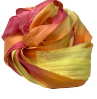 Image 7 of Ready To Ship! 10YD SUN-KISSED HAND DYED SARI SILK RIBBON BY COLOR BURST SILK