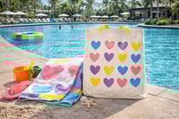 Image 1 of Hearts Beach Bag and Towel Set