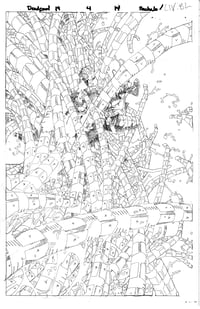 Image 2 of DEADPOOL issue 4 page 14--includes  blue line inks and  pencils!