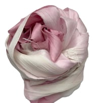 Image 3 of Ready To Ship! 10YD BLUSH OMBRE HAND DYED SARI SILK RIBBON BY COLOR BURST SILK