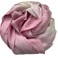 Image 1 of Ready To Ship! 10YD BLUSH OMBRE HAND DYED SARI SILK RIBBON BY COLOR BURST SILK