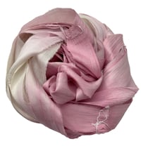 Image 5 of Ready To Ship! 10YD BLUSH OMBRE HAND DYED SARI SILK RIBBON BY COLOR BURST SILK