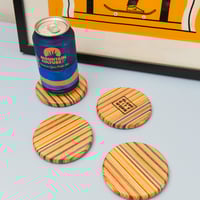 Image 2 of Mini Tinnie Tables - Set of 4 Recycled Skate Coasters