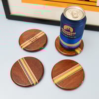 Image 3 of Mini Tinnie Tables - Set of 4 Recycled Skate Coasters