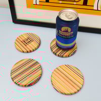 Image 1 of Mini Tinnie Tables - Set of 4 Recycled Skate Coasters