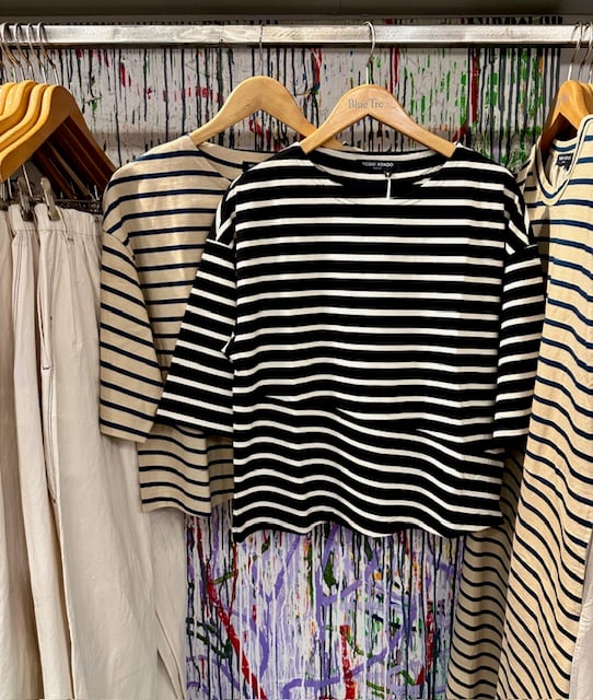 Image of Yoshi Kondo Cut Up Stripes Tees and Dresses