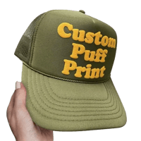 Image 1 of CUSTOMIZED PUFF PRINT TRUCKER Hats // Unbeatable Quality and Price // Create Your Own