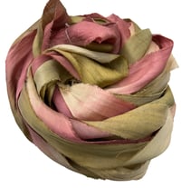Image 7 of Ready To Ship! 10YD SACRED CANYON HAND DYED SARI SILK RIBBON BY COLOR BURST SILK