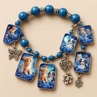 Image 2 of CELESTIAL HEAVEN KITTEN AND PUPPY BEADS AND CHARMS PACK