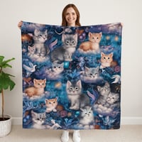 Image 1 of JUST KITTEN AROUND THROW BLANKET