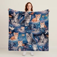 Image 2 of JUST KITTEN AROUND THROW BLANKET
