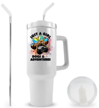 Image 2 of Just a Girl Jeep & Dogs 40 Oz