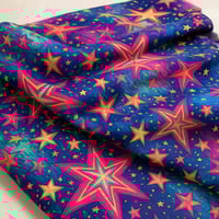 Image 1 of NEON STAR GALAXY FABRIC BY THE YARD