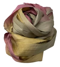Image 2 of Ready To Ship! 10YD TUMBLEWEED HAND DYED SARI SILK RIBBON BY COLOR BURST SILK